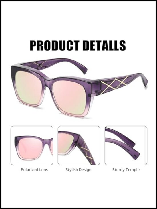 Polarized Fit Over Sunglasses for Glasses Wearers UV Protection